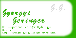 gyorgyi geringer business card